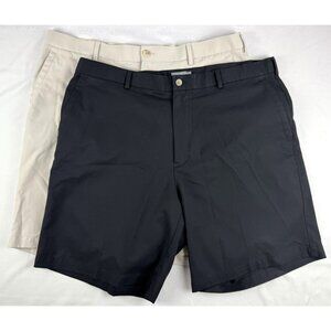 Peter Millar Bundle Lot of 2 Performance EB82 Shorts Mens sz 38 Black Beige Crow